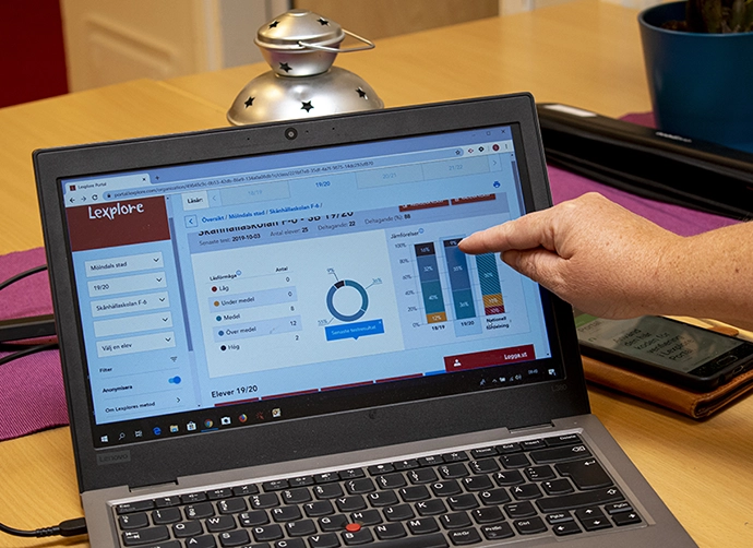 dator med programmet Lexplore