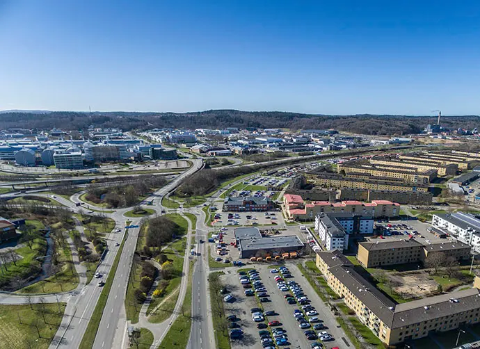 Översiktsbild över Sydvästra Mölndal