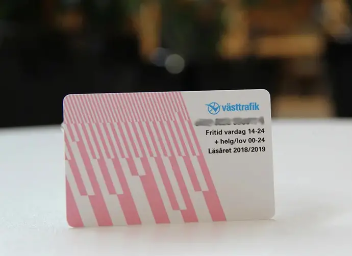 Ett fritidskort från Västtrafik.